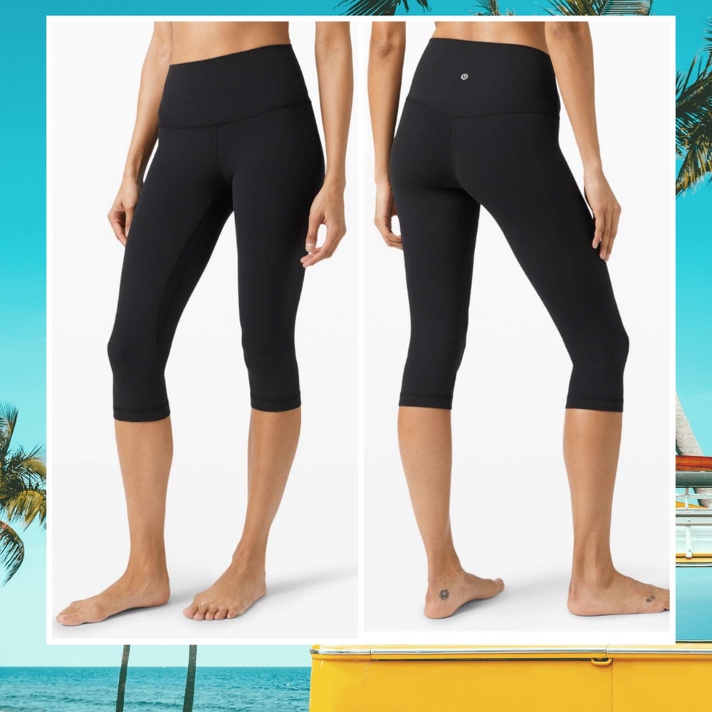 Lululemon Align High Rise Crop 17" Black size 6 NWT